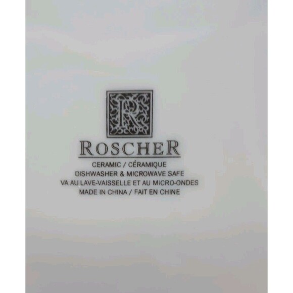 Roscher Red Poppy Lunch Plate Salad Botanical Summer 8" Set Of 2 - Picture 4 of 5